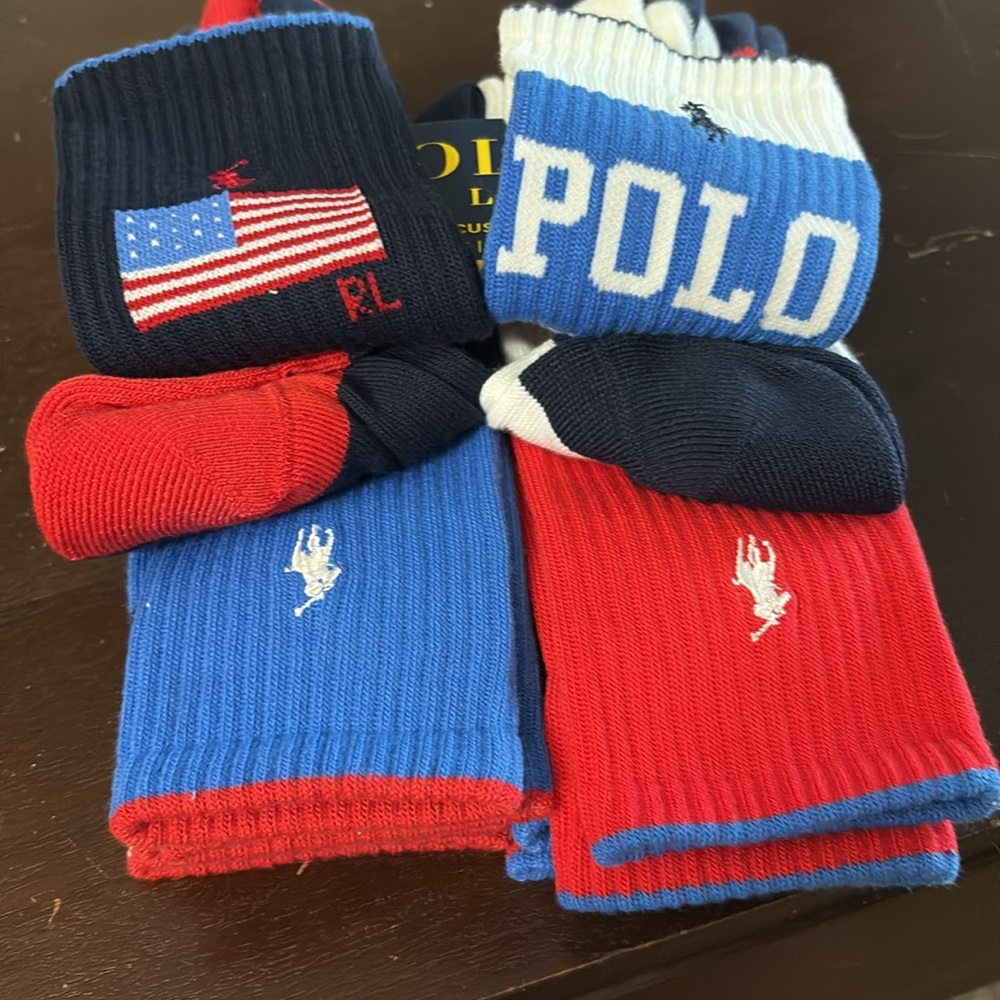 Polo Ralph Lauren Polo USA Crew 6-Pack Socks - Picture 6 of 6